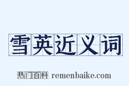 雪英近义词是什么意思的图片